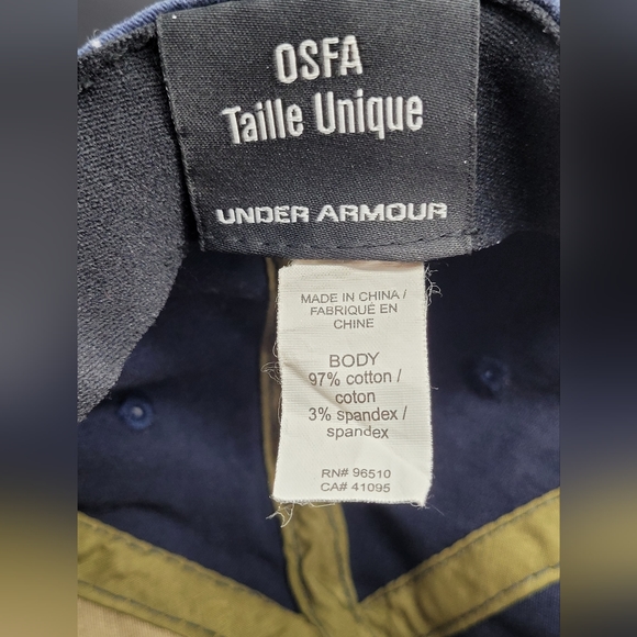 Under Armor Snap Back Ball Cap Hat Blue Green - Picture 5 of 5